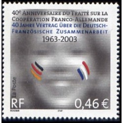 Timbre France Yvert No 3542 Traité de coopération franco allemande