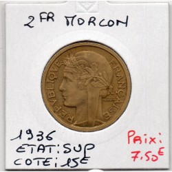 2 francs Morlon 1936 Sup+, France pièce de monnaie