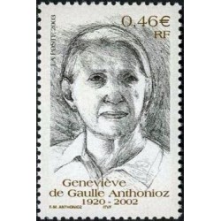 Timbre France Yvert No 3544 Geneviève de gaulle Anthonioz