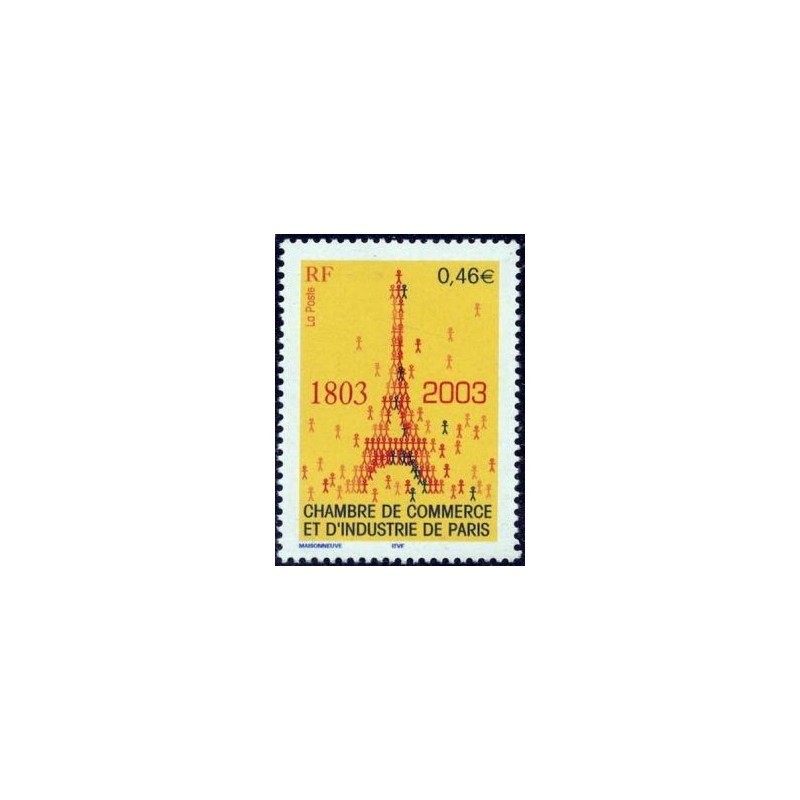 Timbre France Yvert No 3545 Chambre de commerce et d'industrie de Paris