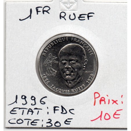 1 franc Rueff Nickel 1996 FDC, France pièce de monnaie