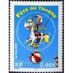 Timbre France Yvert No 3546 Fete du timbre Lucky Luke issu de feuille