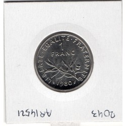 1 franc Semeuse Nickel 1980 FDC, France pièce de monnaie