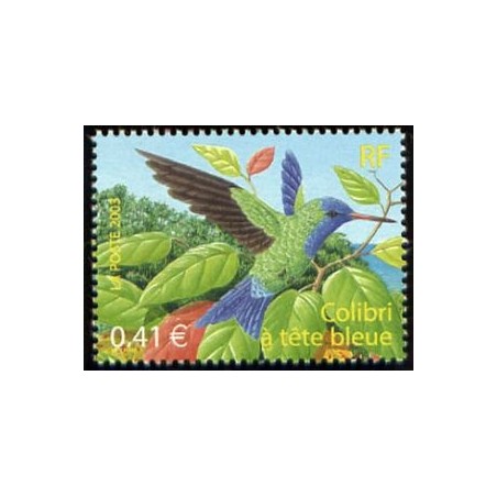 Timbre France Yvert No 3548 Colibri à tête bleue