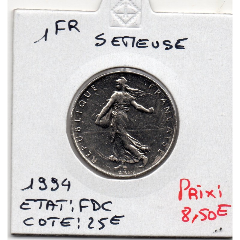 1 franc Semeuse Nickel 1994 FDC, France pièce de monnaie