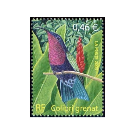 Timbre France Yvert No 3550 Le Colibri grenat