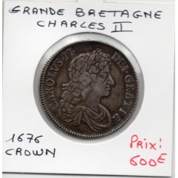 Grande Bretagne 1 crown 1676 TTB, KM 435 pièce de monnaie