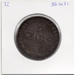 Grande Bretagne 1 crown 1695 TTB, KM 486 pièce de monnaie