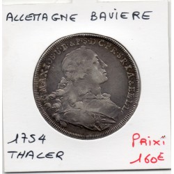 Bavière Bayern Thaler 1754 TTB- KM 500 pièce de monnaie