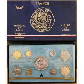 Coffret FDC Fleur de coin France 1978 pièces de monnaies en Franc