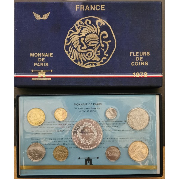 Coffret FDC Fleur de coin France 1978 pièces de monnaies en Franc