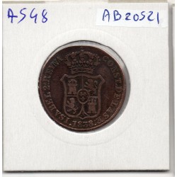 Catalogne Barcelone 3 Quartos 1838 TB+, KM 126 pièce de monnaie