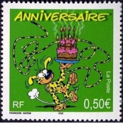 Timbre France Yvert No 3569 Anniversaire, le marsupilami