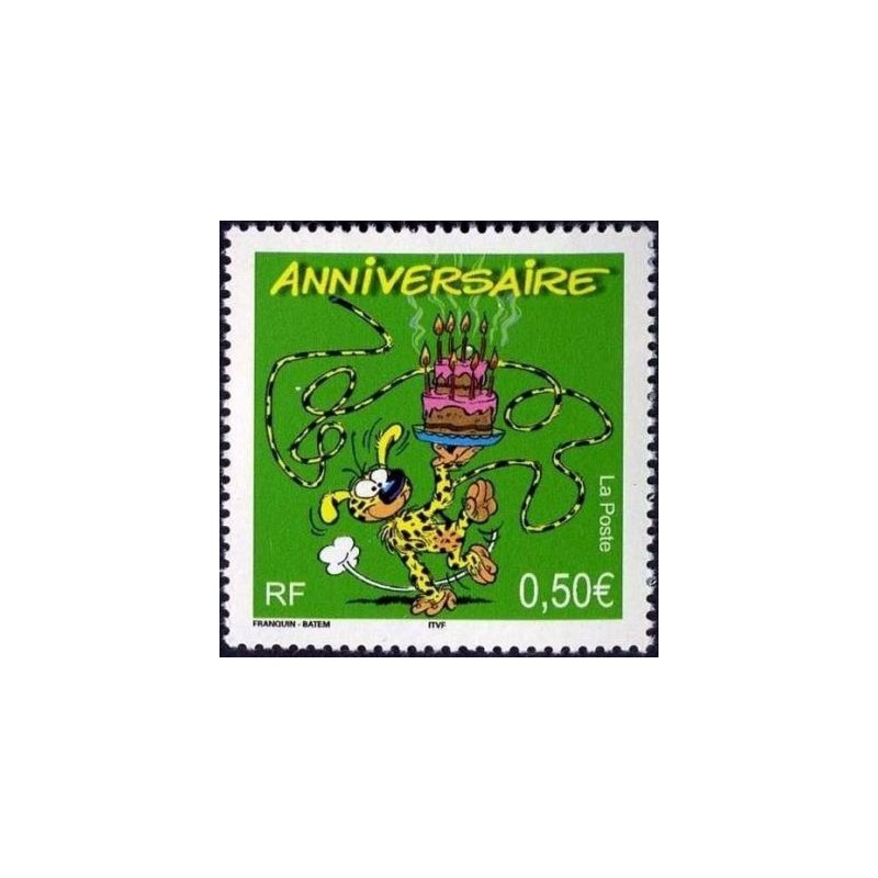 Timbre France Yvert No 3569 Anniversaire, le marsupilami