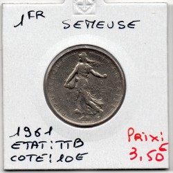 1 franc Semeuse Nickel 1961 TTB, France pièce de monnaie