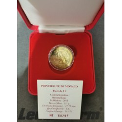 2 euros BU commémorative Monaco 2011 Mariage Prince Albert et Charlene  piece de monnaie €