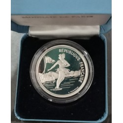 100 franc argent BE 1989 Jo Albertville Patinage Artistique pièces de monnaies de Paris