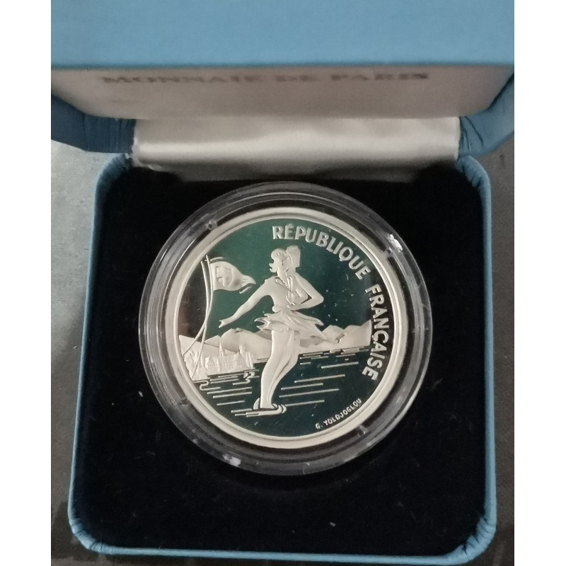 100 franc argent BE 1989 Jo Albertville Patinage Artistique pièces de monnaies de Paris