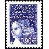 Timbre France Yvert No 3573 Marianne de Luquet 0.90€ bleu foncé