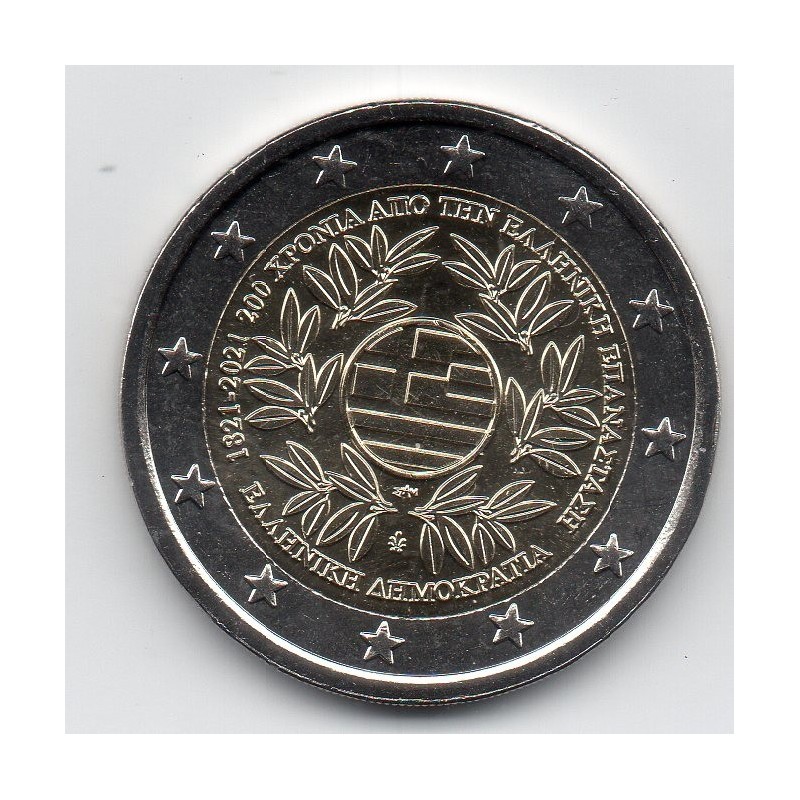 2 euro commémorative Grece 2021 Revolution Grecque pièce de monnaie €