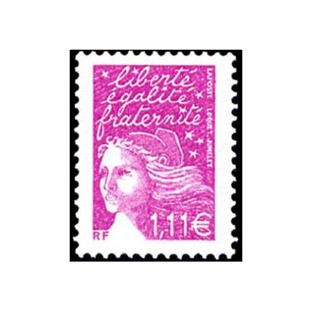 Timbre france Yvert No 3574 Marianne de Luquet 1.11€ Lilas