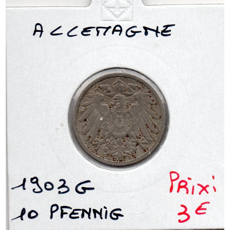 Allemagne 10 pfennig 1902 J, TTB KM 12 pièce de monnaie