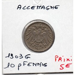 Allemagne 10 pfennig 1903 G, TTB KM 12 pièce de monnaie