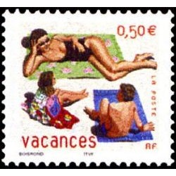 Timbre France Yvert No 3577 vacances issu de feuilles