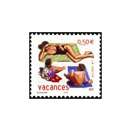 Timbre France Yvert No 3577 vacances issu de feuilles