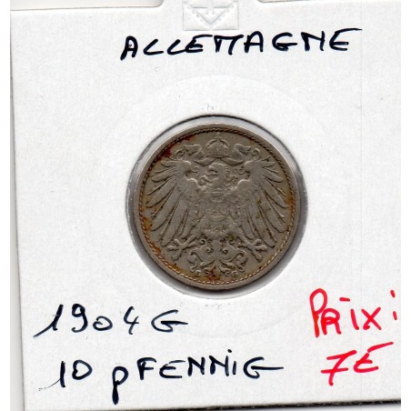 Allemagne 10 pfennig 1904 G, TTB KM 12 pièce de monnaie