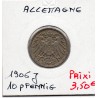 Allemagne 10 pfennig 1906 G, TTB+ KM 12 pièce de monnaie