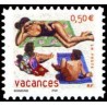 Timbre France Yvert No 3578 Vacances adhésif issu de carnet