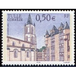 Timbre France Yvert No 3580 Tulle en Corrèze, la cathédrale