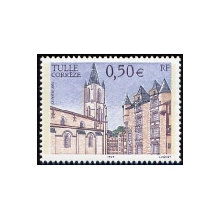 Timbre France Yvert No 3580 Tulle en Corrèze, la cathédrale