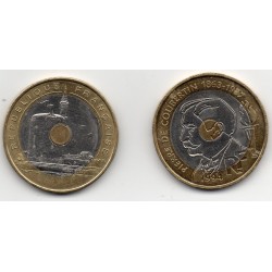 paire de 20 francs Jeux méditerranéens et Coubertin 1993 1994 Sup, France pièce de monnaie