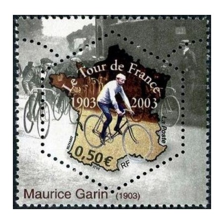 Timbre France Yvert No 3582 Centenaire du tour de France, issu du bloc