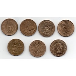 Série 7 x 10 francs commémorative Tranche B 1982-1988 Sup, France pièce de monnaie