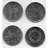 série de 4 monnaies de 5 francs commémorative 1989-1996 , France pièces de monnaie