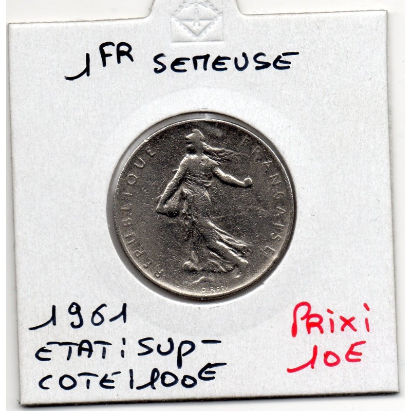 1 franc Semeuse Nickel 1961 Sup-, France pièce de monnaie