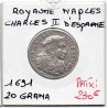 Italie Naples 20 Grana 1691 Sup- , KM 117 pièce de monnaie