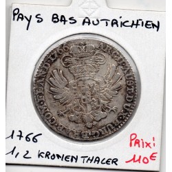 Pays-Bas Autrichiens 1/2 Kronenthaler 1766 Sup-, KM 19 pièce de monnaie