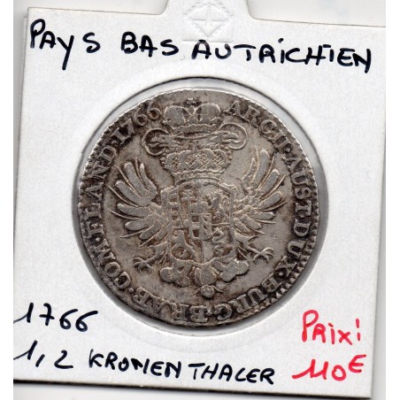 Pays-Bas Autrichiens 1/2 Kronenthaler 1766 Sup-, KM 19 pièce de monnaie