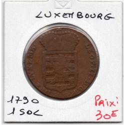 Luxembourg 1 Sol 1790 TB, KM 15 pièce de monnaie