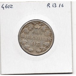 Vatican Pius ou Pie IX 20 Baiocchi 1865 an XIX TTB+, KM 1360a pièce de monnaie