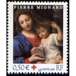Timbre France Yvert No 3620 Croix rouge, la vierge à la grappe de Pierre Mignard