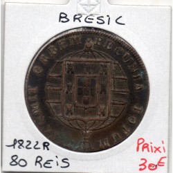 Brésil 80 reis 1822 R Rio TTB, KM 342 pièce de monnaie