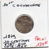 Cochinchine 10 centimes 1879 A faisceau Sup, Lec 18 pièce de monnaie