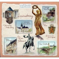 Timbre france Yvert No 3624-3627 Capitales européennes, Luxembourg, issus du bloc feuillet
