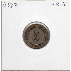 Allemagne 5 pfennig 1876 C TTB KM 3 pièce de monnaie