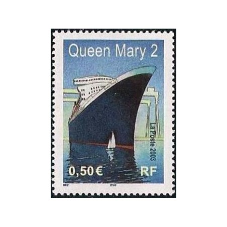 Timbre France Yvert No 3631 Paquebot le Queen Mary 2